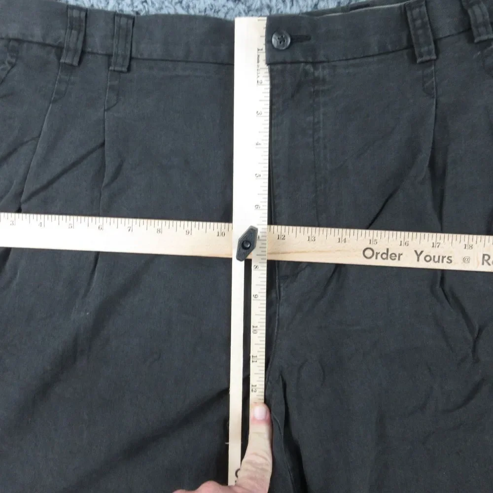 Tori Richard Shorts Mens 40 Black Weathered Pleated Chino 39x10* '